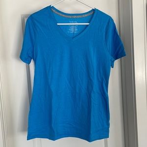 Blue V-neck Shirt